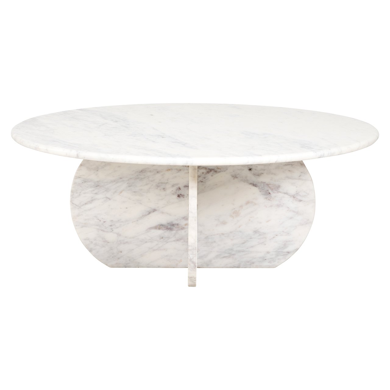 Richmond Interiors Holmes Marble Coffee Table in White