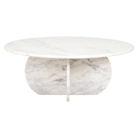 Richmond Interiors Holmes Marble Coffee Table in White