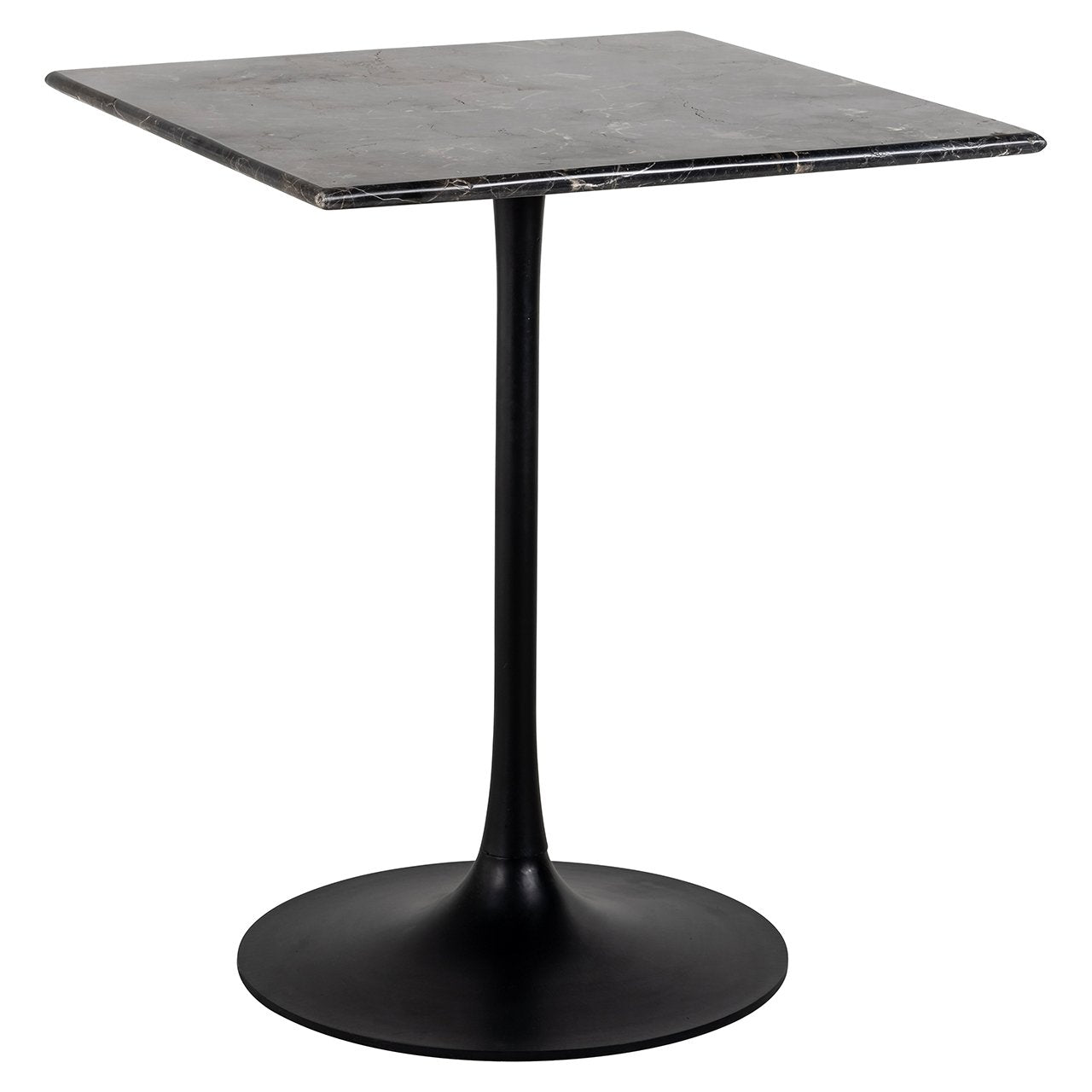 Richmond Interiors Carlten Square Bistro Marble Table in Black