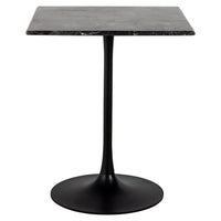 Richmond Interiors Carlten Square Bistro Marble Table in Black