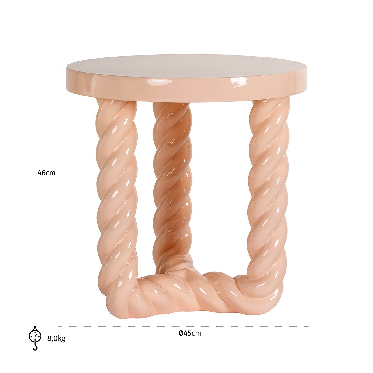 Richmond Interiors Rosly Side Table - Pink