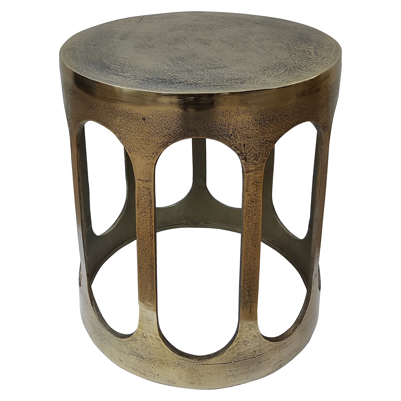 Richmond Interiors Du Point Brushed Gold Side Table