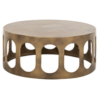 Richmond Interiors Du Pont Brushed Gold Coffee Table