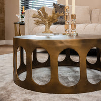 Richmond Interiors Du Pont Brushed Gold Coffee Table