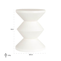 Richmond Interiors Bloomstone White Side Table