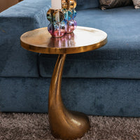 Richmond Interiors Dolphin End Table in Gold