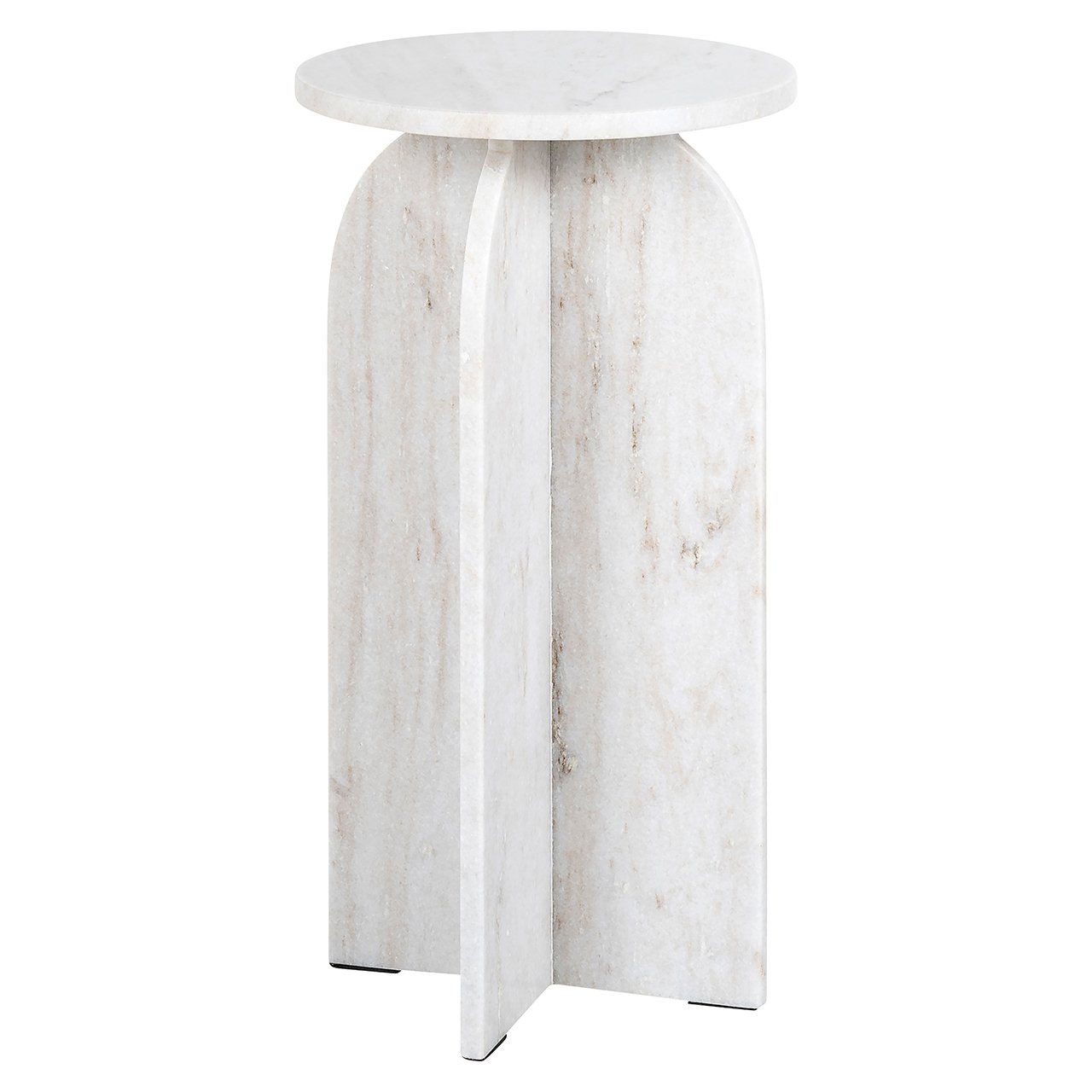 Richmond Interiors Luciano Marble End Table in Beige