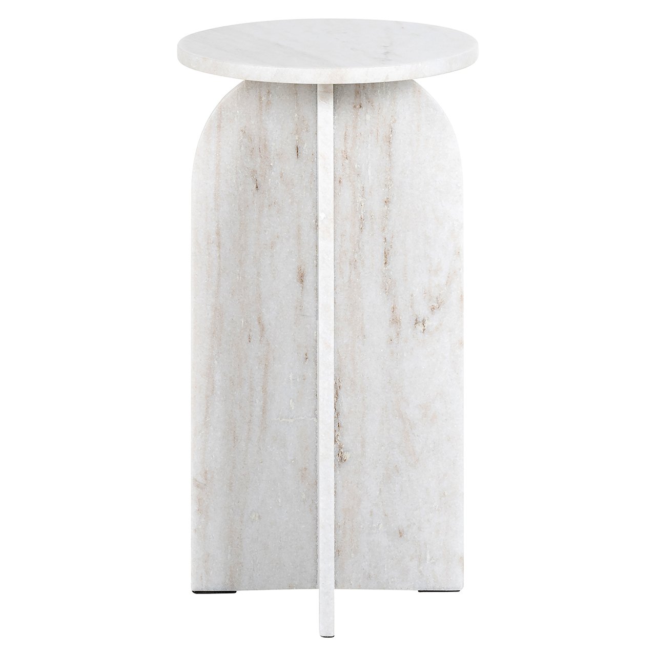 Richmond Interiors Luciano Marble End Table in Beige