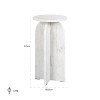 Richmond Interiors Luciano Marble End Table in Beige