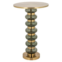 Richmond Interiors Bowiene End Table in Gold & Green