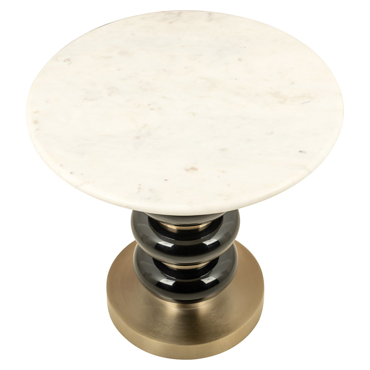 Richmond Interiors Boann Marble End Table in Black