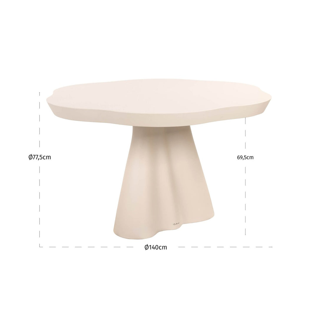 Urban Bloomstone Outdoor Round Dining Table 140cm - Sandstone Richmond 6