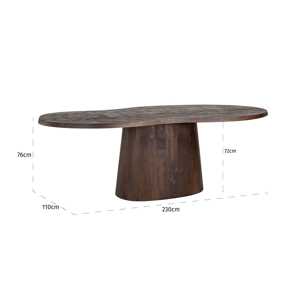 Richmond Interiors Odile Dining Table - Dark Brown - 230cm