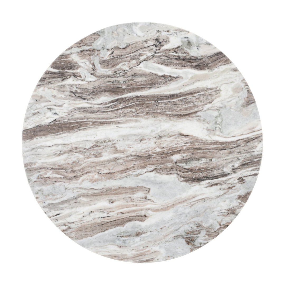 Oberoy Round Marble Coffee Table 80cm - Brown Richmond 3