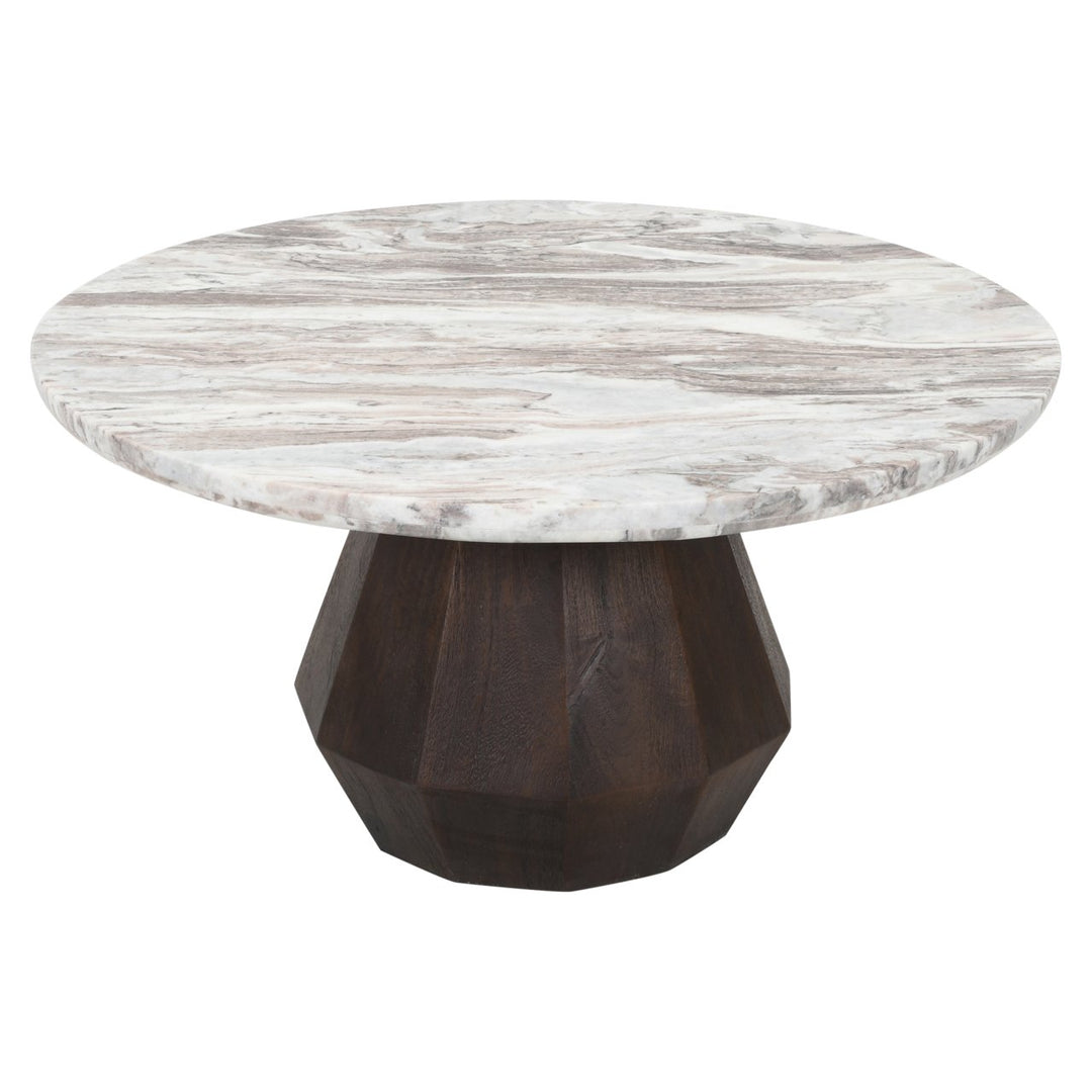 Oberoy Round Marble Coffee Table 80cm - Brown Richmond 7