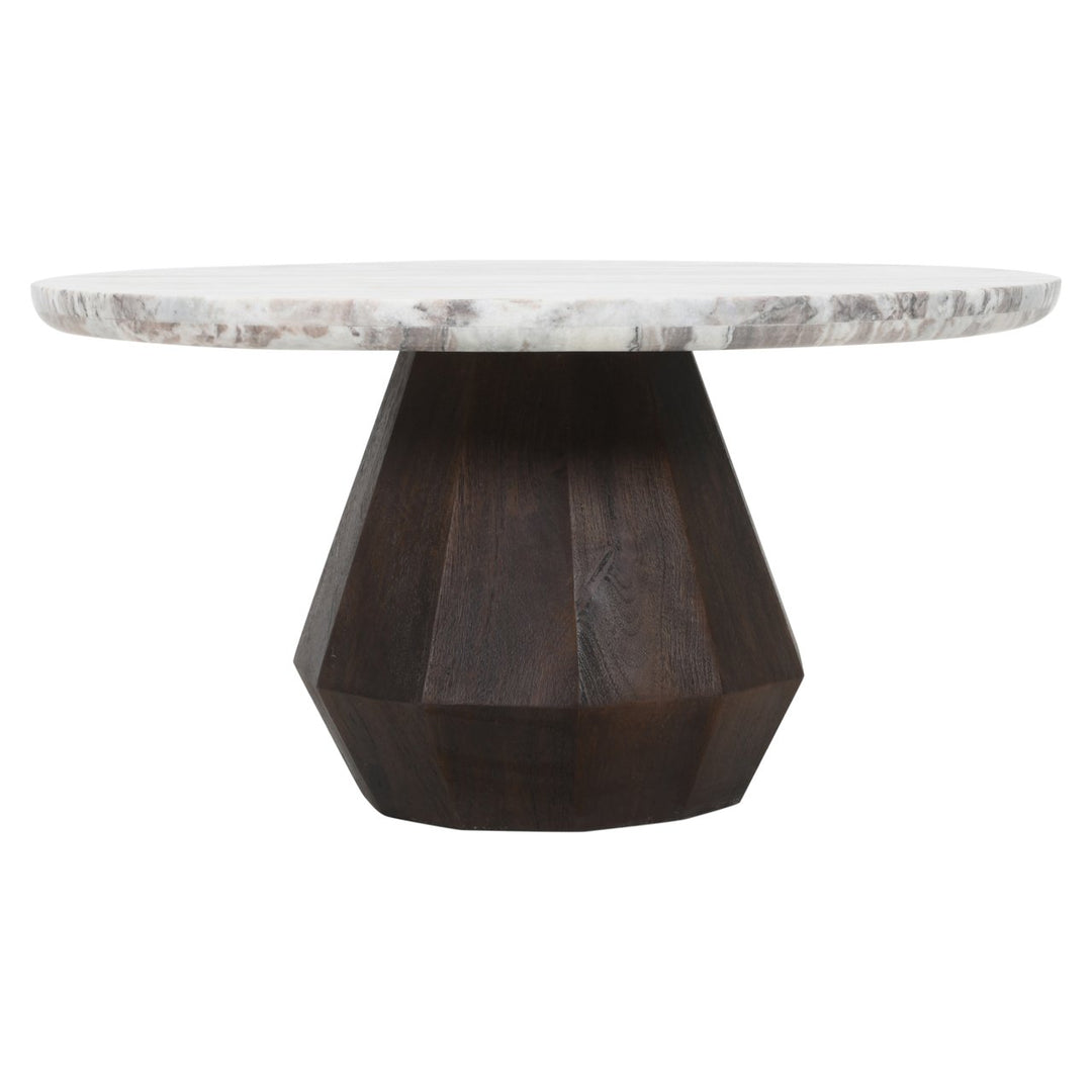Oberoy Round Marble Coffee Table 80cm - Brown Richmond 8