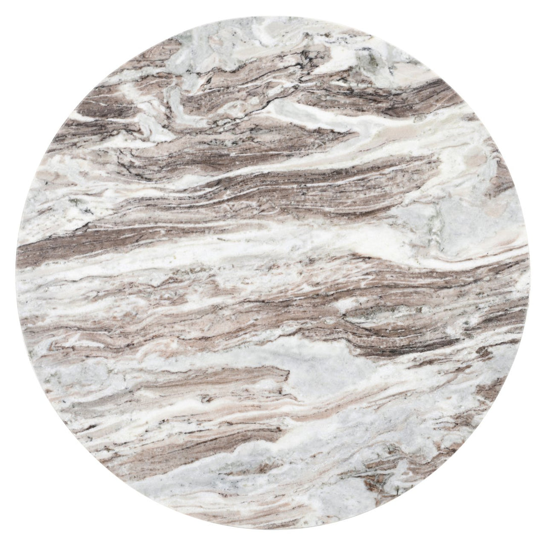 Oberoy Round Marble Coffee Table 80cm - Brown Richmond 9