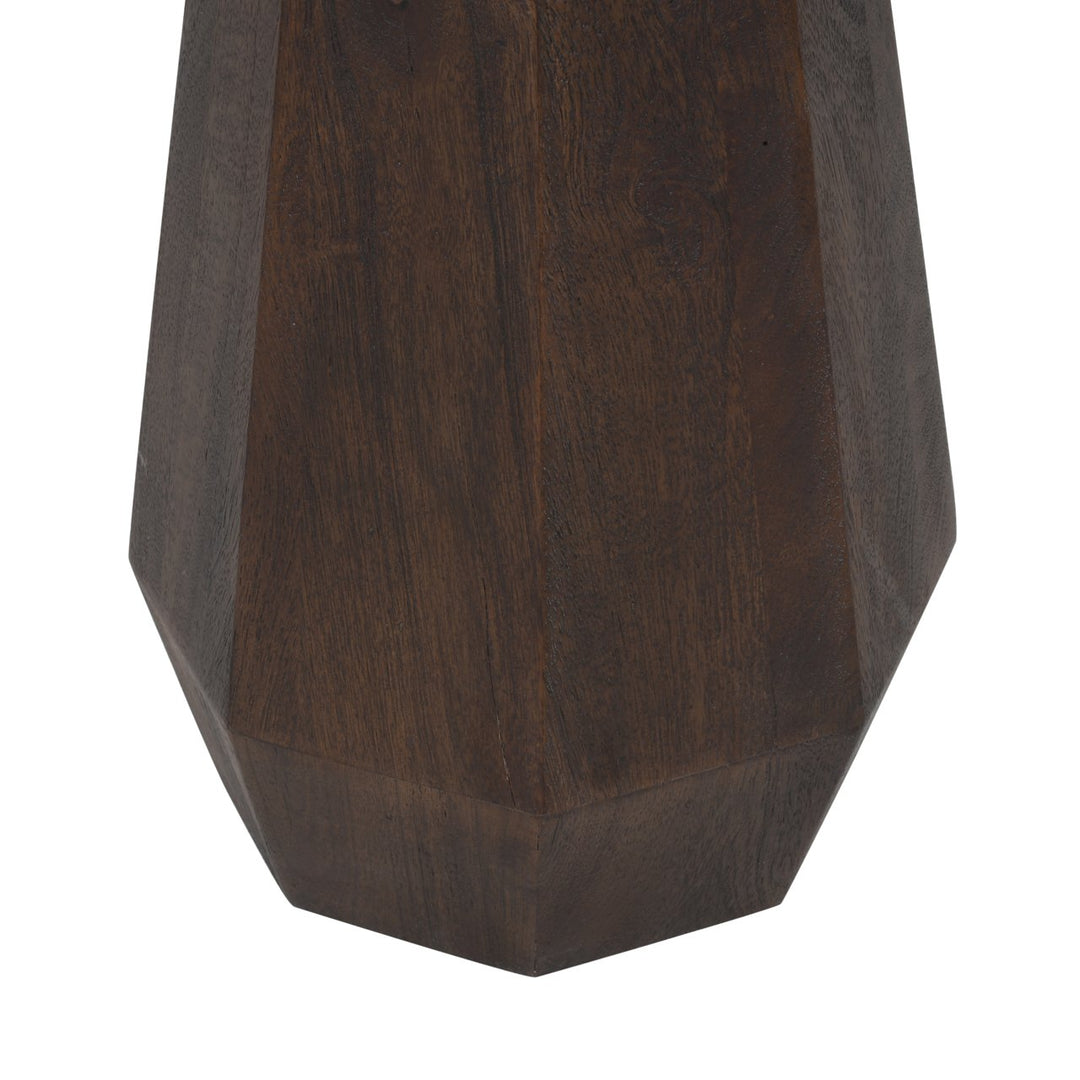 Oberoy Round Marble End Table 45cm - Brown Richmond 6