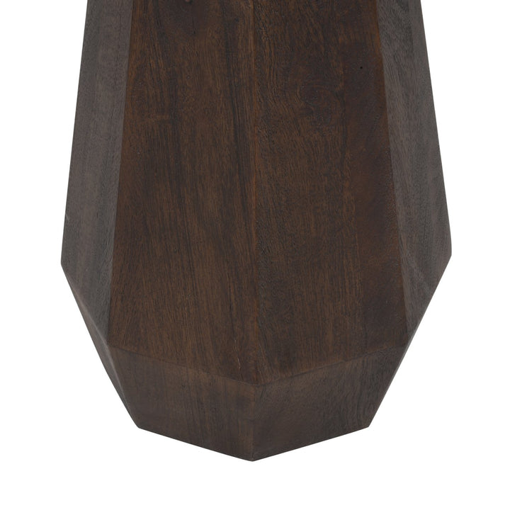 Oberoy Round Marble End Table 45cm - Brown Richmond 6