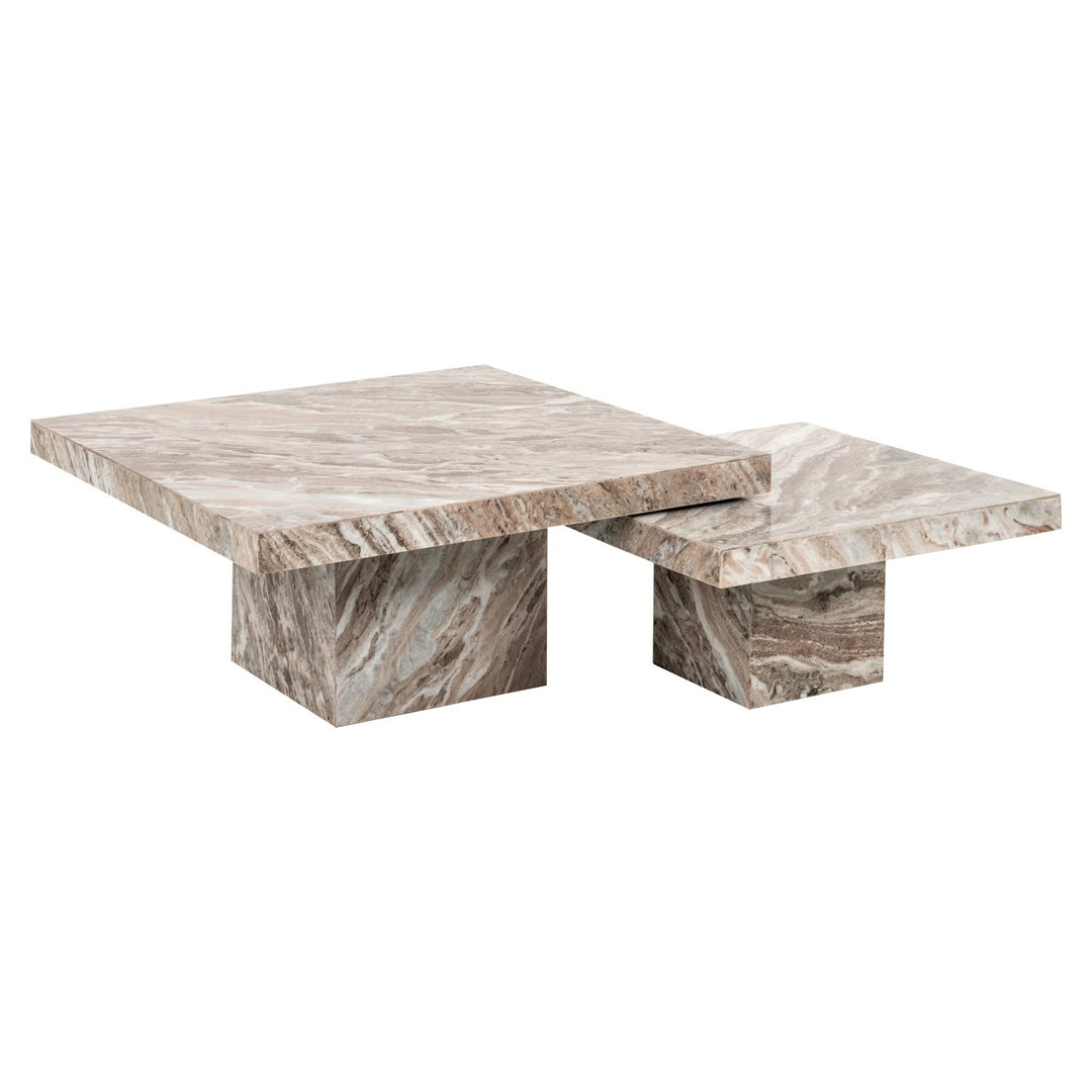 Rashford Set of 2 Marble Coffee Tables - Natural Richmond 3