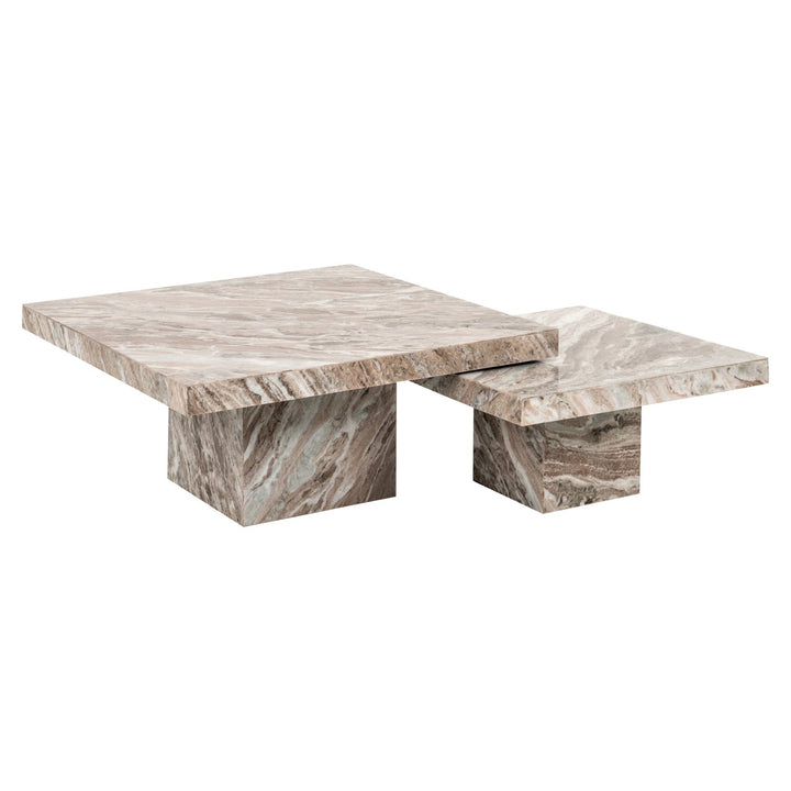 Rashford Set of 2 Marble Coffee Tables - Natural Richmond 3