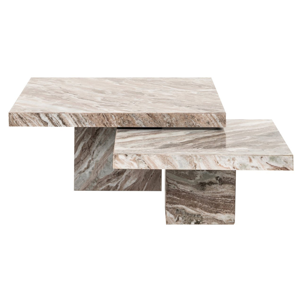 Rashford Set of 2 Marble Coffee Tables - Natural Richmond 2