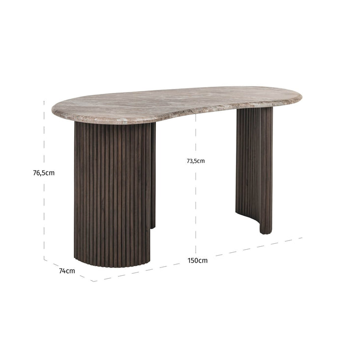Rashford Marble Desk - Dark Brown Richmond 12