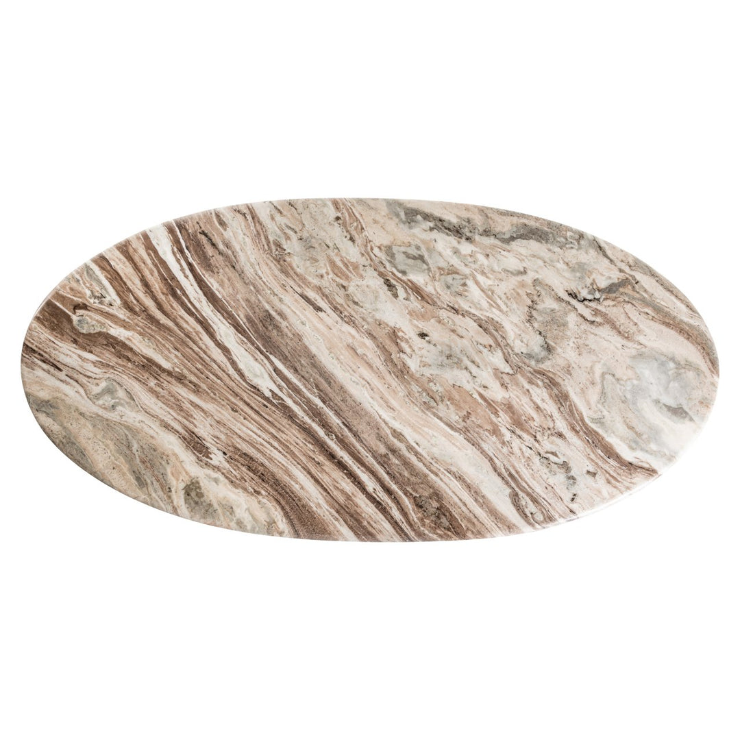 Rashford Oval Marble Dining Table 200cm - Dark Brown Richmond 5