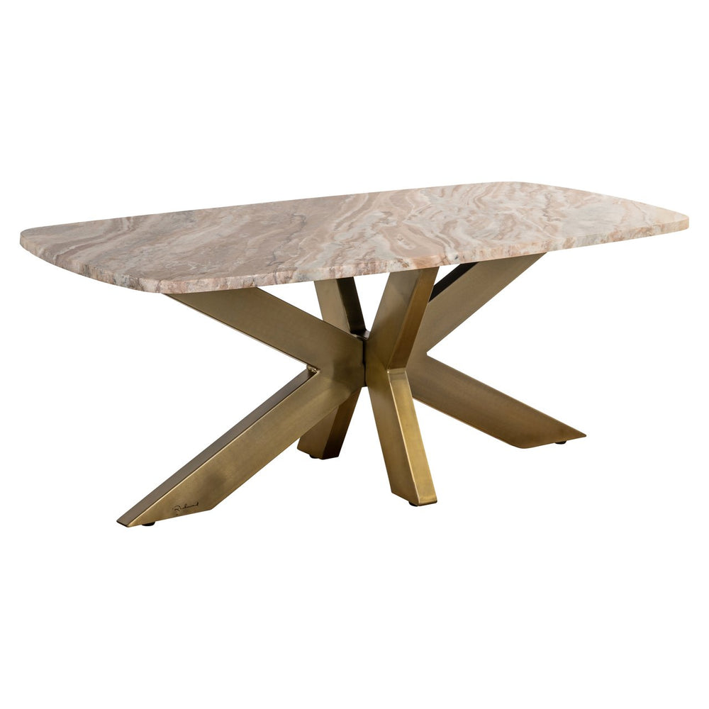 Bottega Marble Coffee Table - Natural & Brass Richmond 2