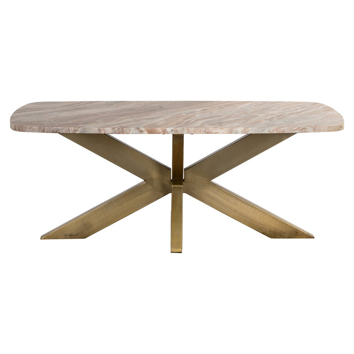 Bottega Marble Coffee Table - Natural & Brass Richmond 1