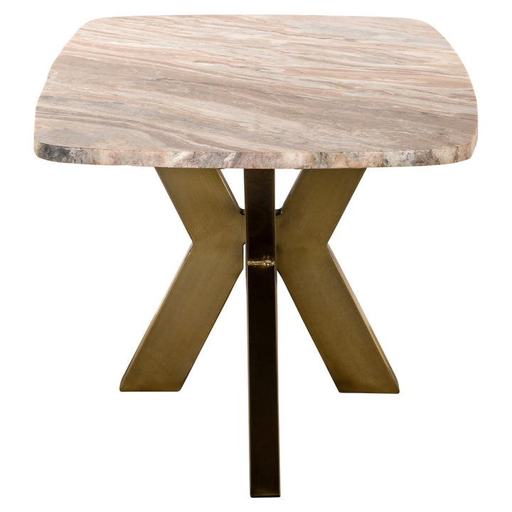 Bottega Marble Coffee Table - Natural & Brass Richmond 3