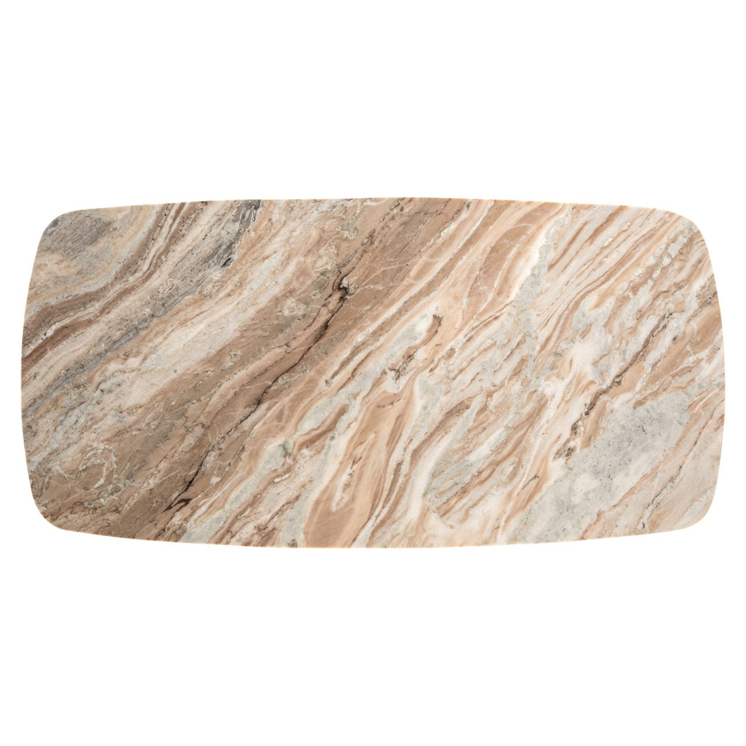 Bottega Marble Coffee Table - Natural & Brass Richmond 4