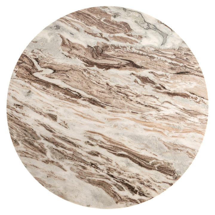 Bottega Marble Round Dining Table 140cm - Natural & Brass Richmond 3