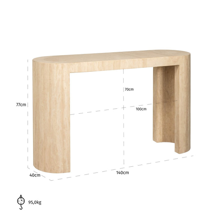 Biltmore Travertine Console Table - Beige Richmond 8