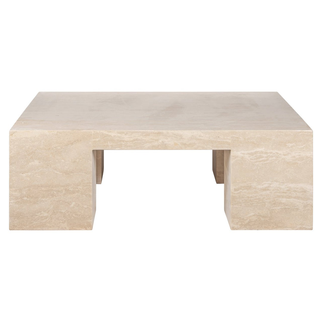 Biltmore Travertine Square Coffee Table - Beige Richmond 1
