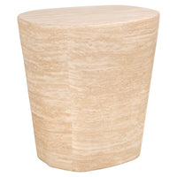 Richmond Interiors Fictus Side Table - Faux Travertine