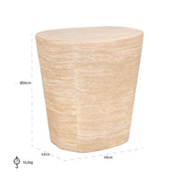 Richmond Interiors Fictus Side Table - Faux Travertine