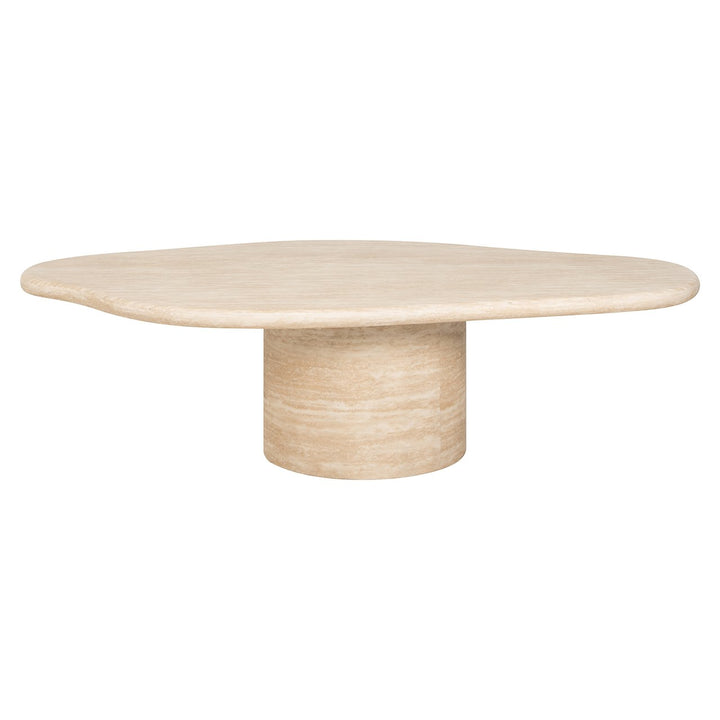 Fictus Faux Travertine Oval Coffee Table 130cm Richmond 1