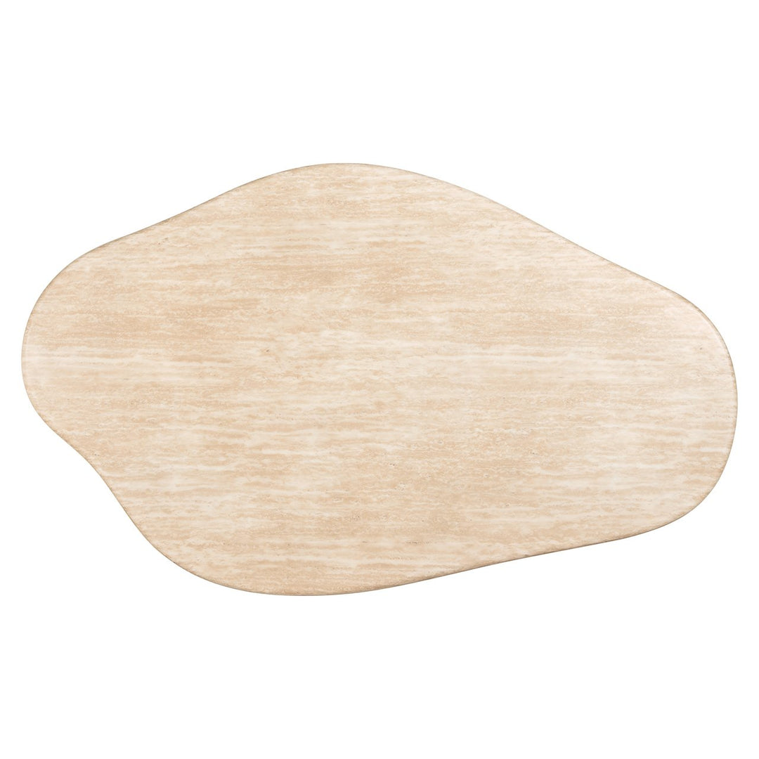 Fictus Faux Travertine Oval Coffee Table 130cm Richmond 8