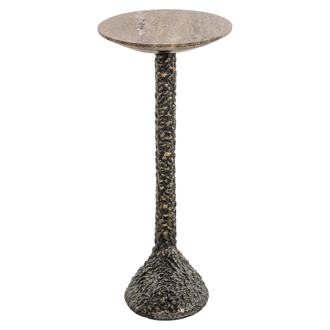 Arosa Travertine Side Table - Brown Richmond 3