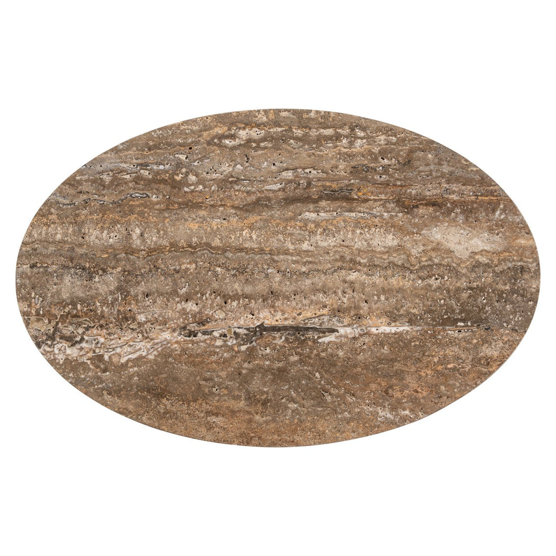 Arosa Travertine Side Table - Brown Richmond 4