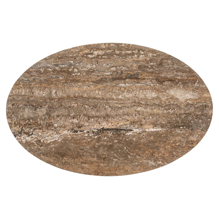 Arosa Travertine Side Table - Brown Richmond 4