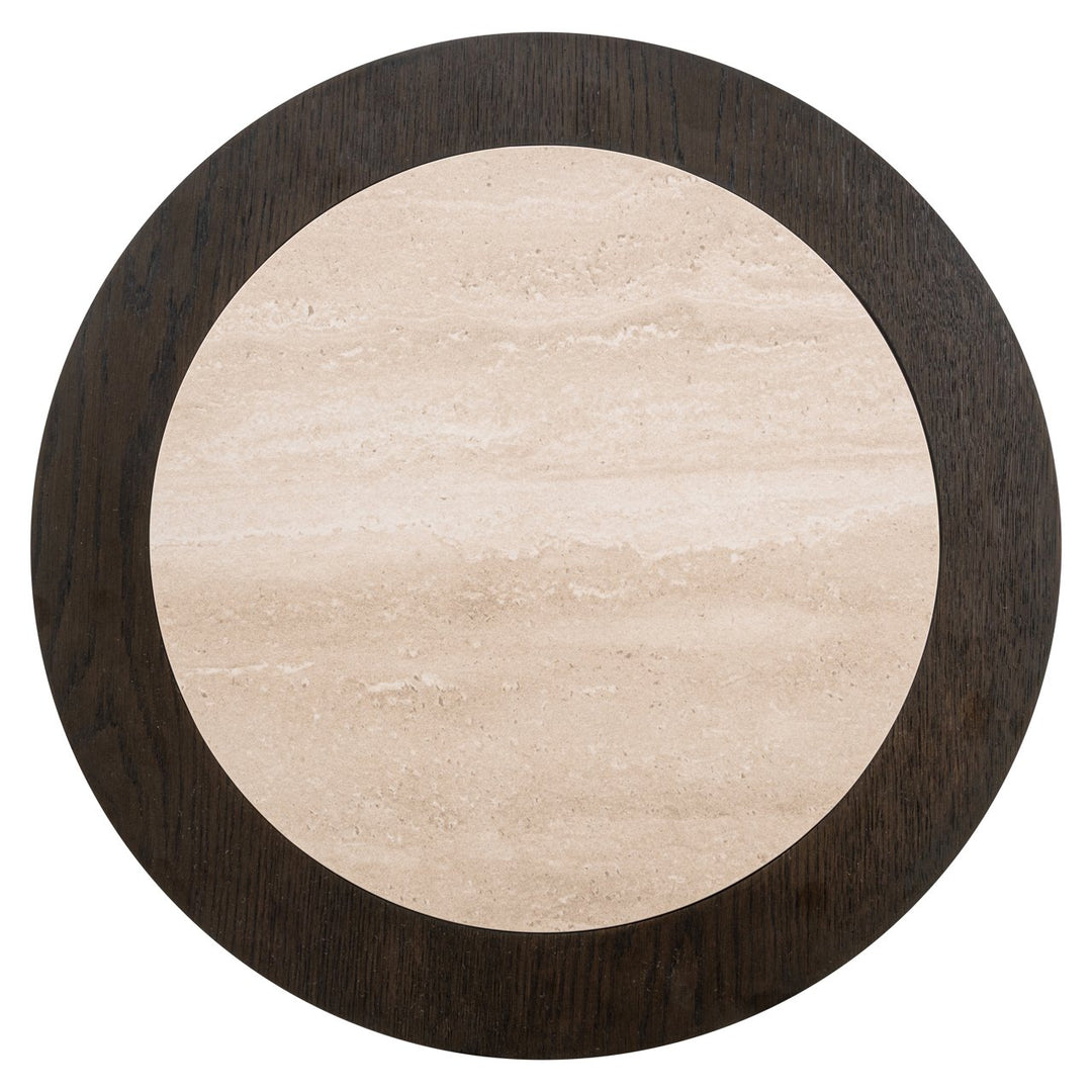 Nando Round End Table - Brown & Natural Richmond 2