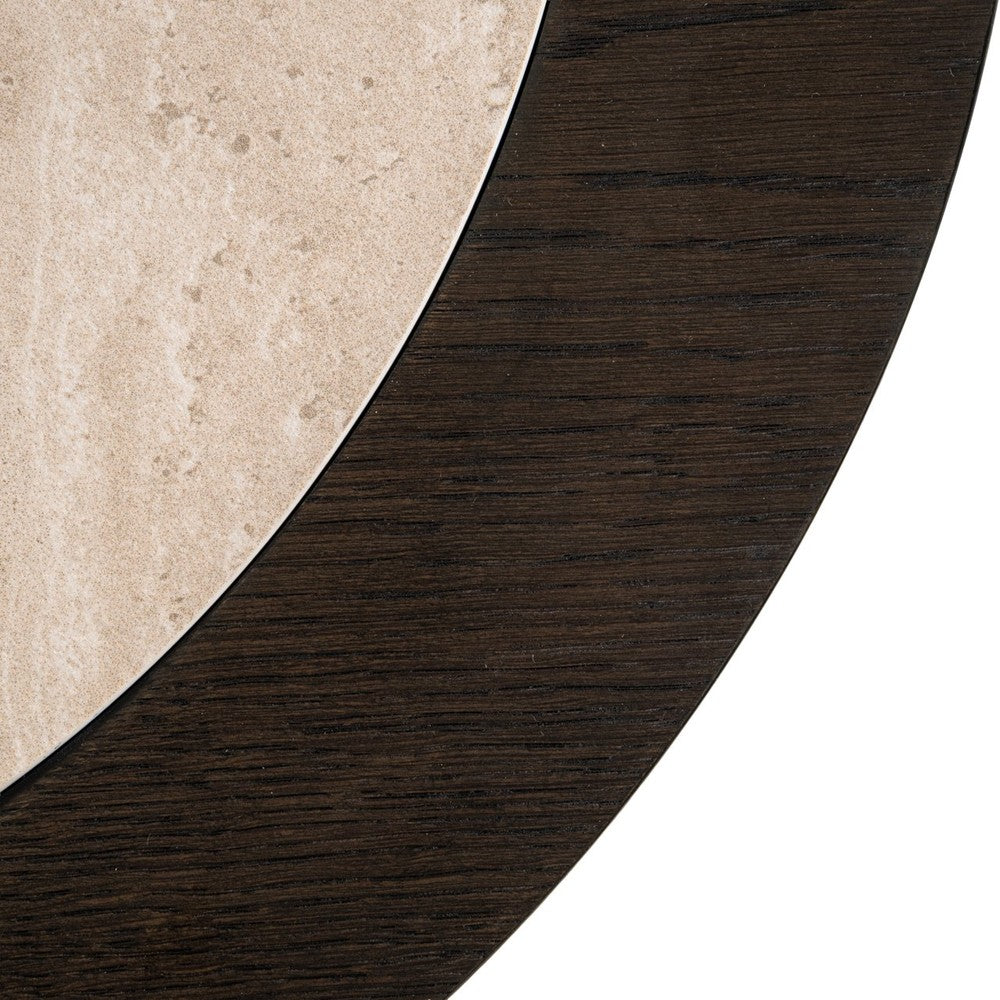 Nando Round End Table - Brown & Natural Richmond 3