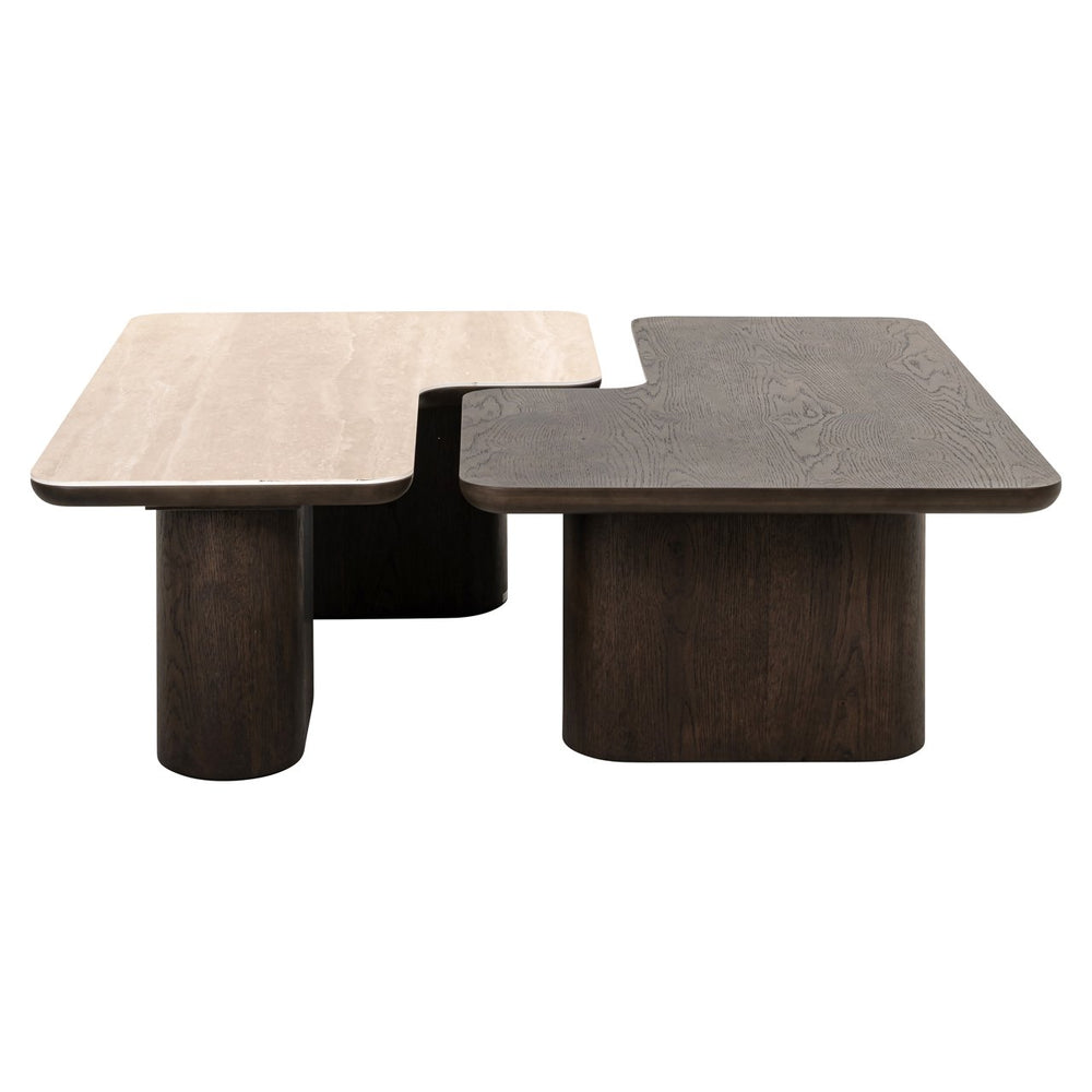 Nando Set of 2 Coffee Tables - Brown & Natural Richmond 2