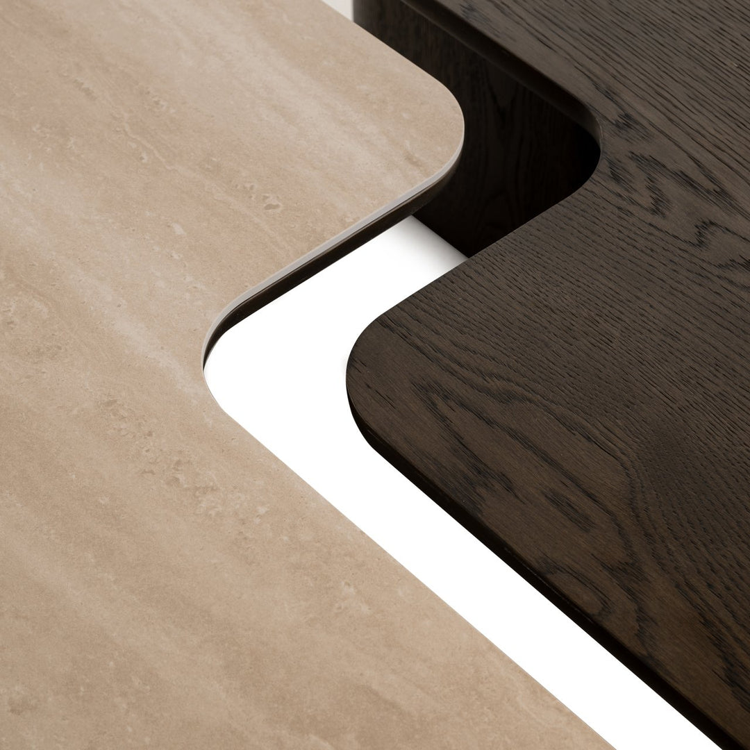 Nando Set of 2 Coffee Tables - Brown & Natural Richmond 11
