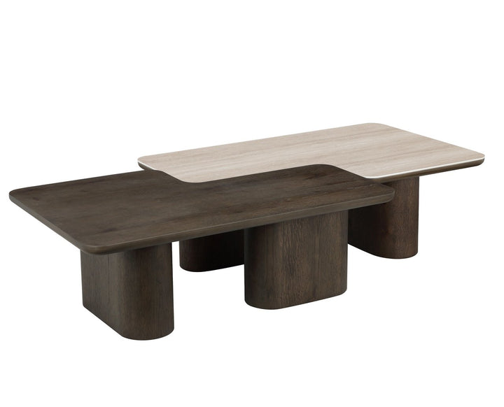 Nando Set of 2 Coffee Tables - Brown & Natural Richmond 4