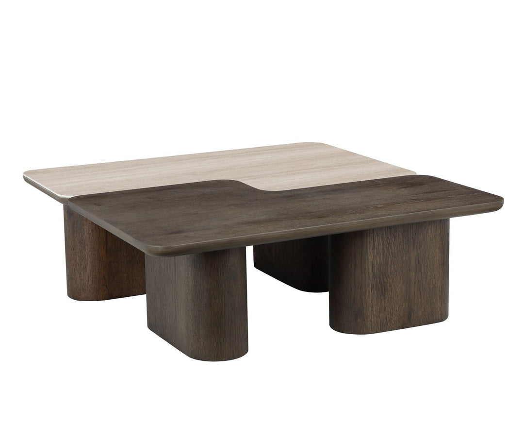 Nando Set of 2 Coffee Tables - Brown & Natural Richmond 5
