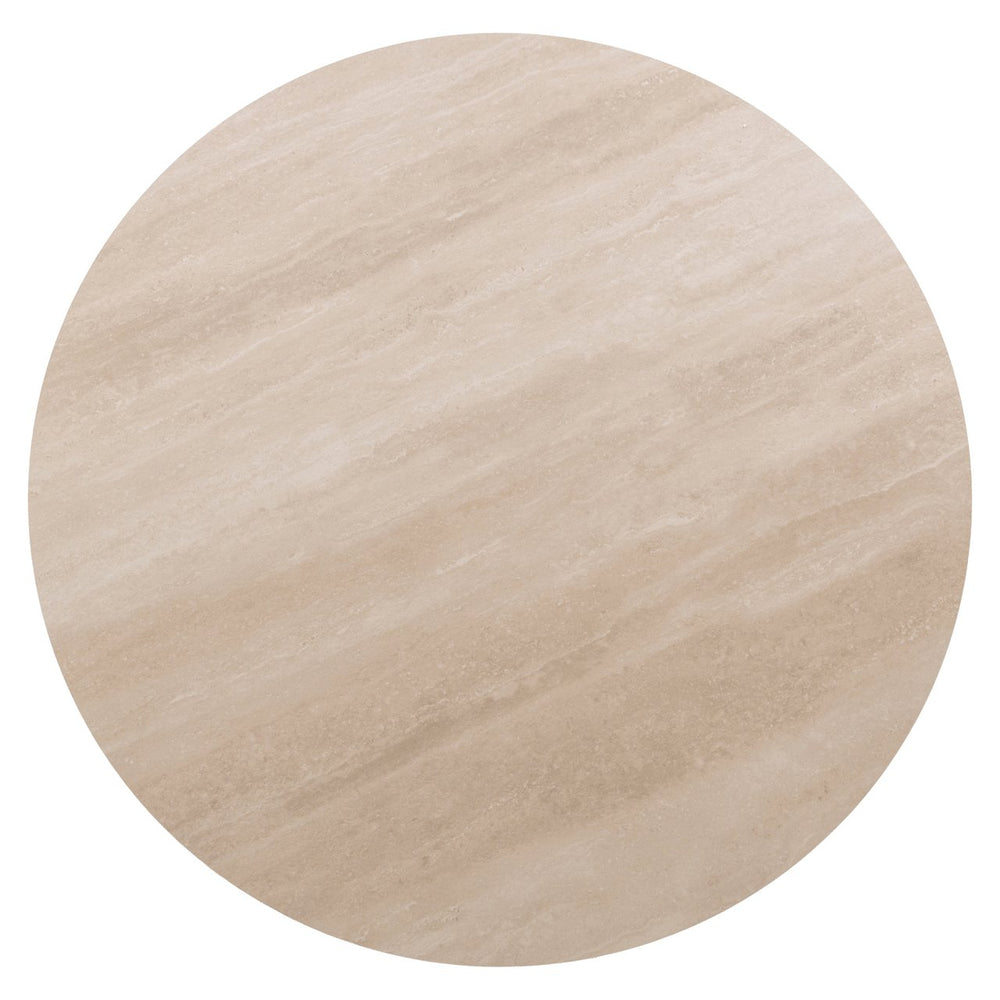 Ritz Travertine Round Dining Table 120cm - Brown Richmond 2