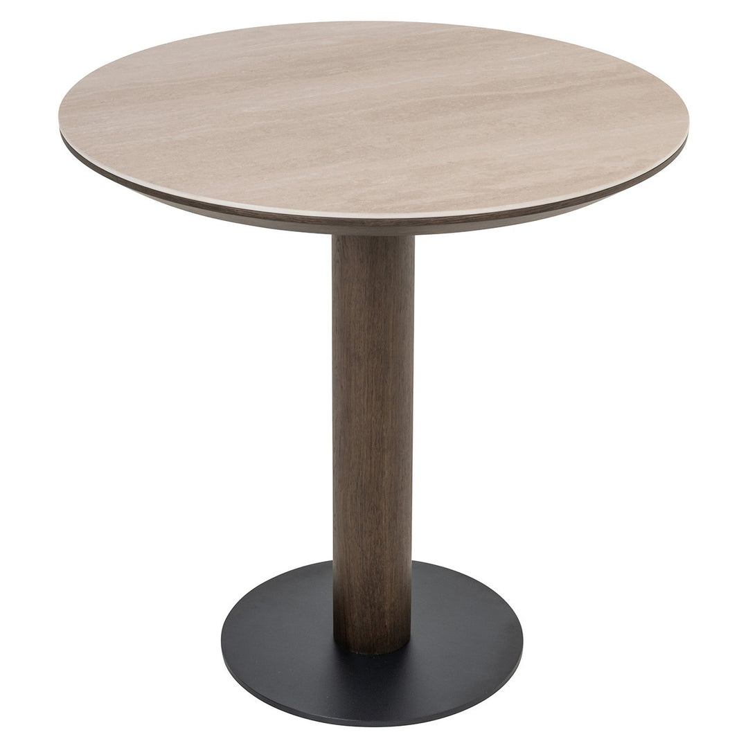 Ritz Travertine Round Bar Table 75cm - Brown Richmond 2